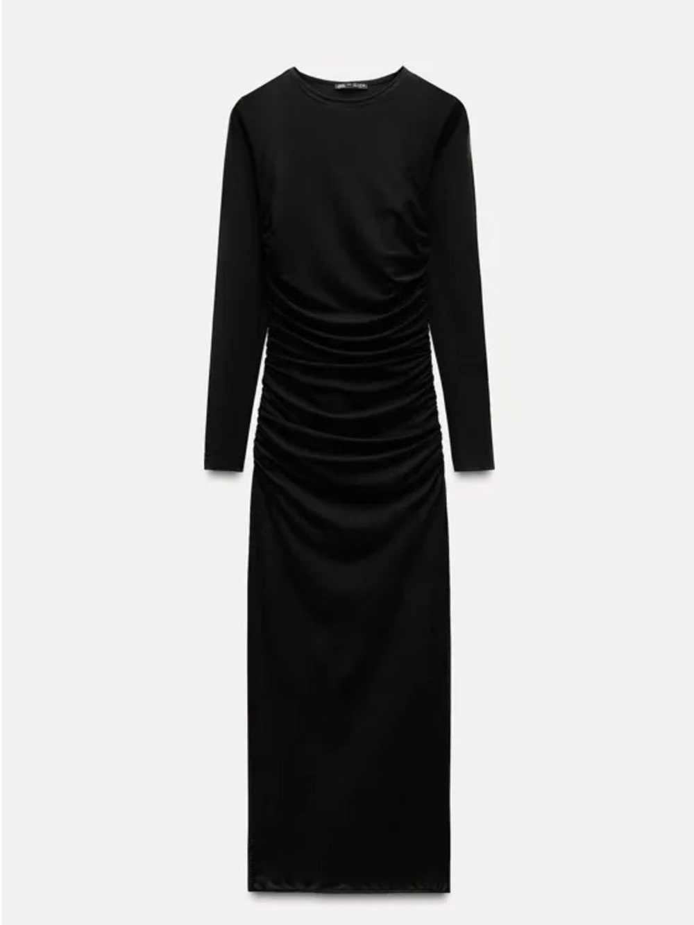 Zara black sheer bodysuit insert dress - Picture 3 of 4